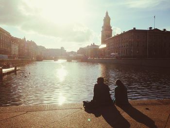 City at sunset