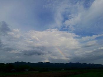 Scenic view of silhouette landscape against sky