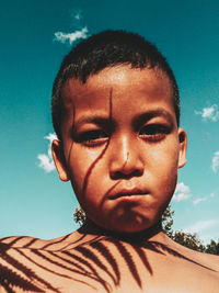 Close-up portrait of boy