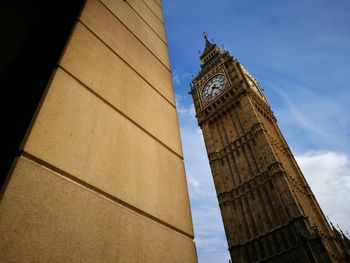 Low angle view of historic building against sky