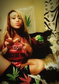 Portrait of young woman