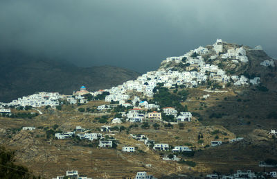 Buildings in city against sky