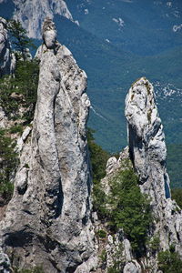 Rocky landscape of velebit mountain, croatia