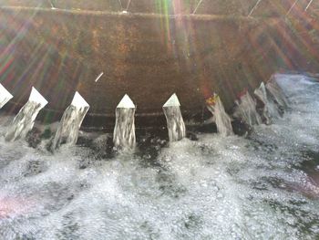 Panoramic shot of water in sea