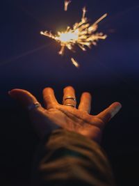 Close-up of cropped hand