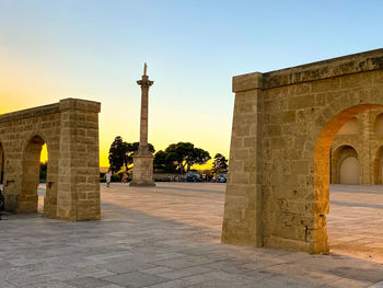 View of historical building against clear sky