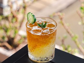 Close-up of drink on table