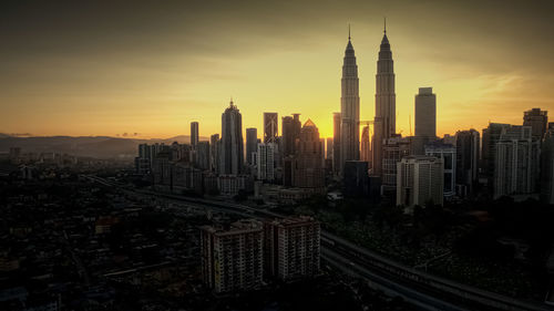 Cityscape at sunset