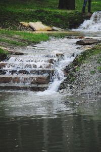 Scenic view of flowing water