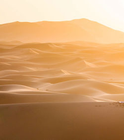 Scenic view of desert against sky