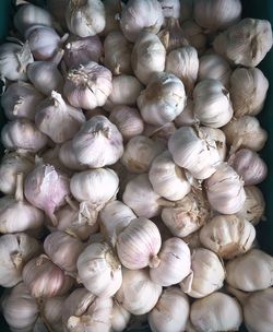 Full frame shot of onions for sale at market