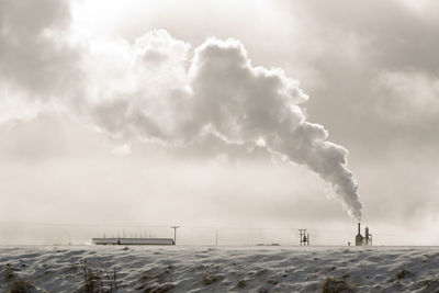 Power plant of geothermal energy in iceland