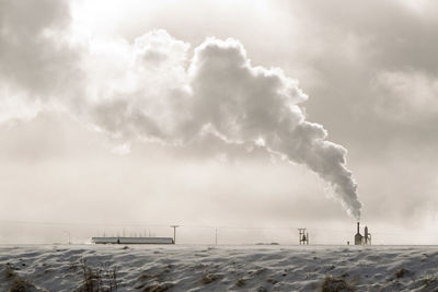 Power plant of geothermal energy in iceland