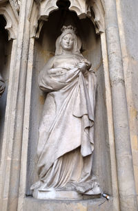 Low angle view of angel statue in temple