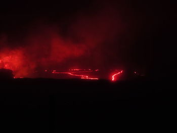 View of lightning in sky at night