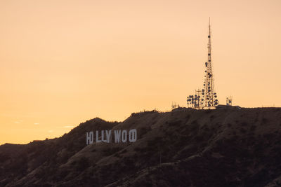 Hollywood sign at sunset, los angeles