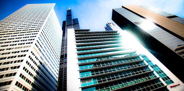 Low angle view of modern building