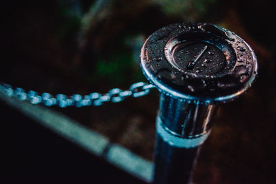 Close-up of metal chain