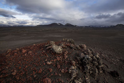 Scenic view of desert against sky