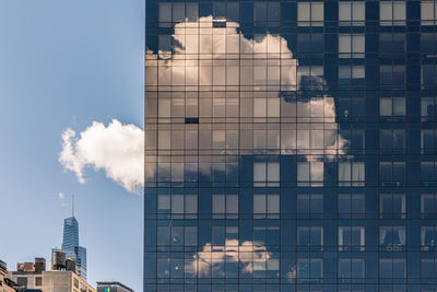 Modern buildings against sky in city