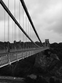 View of suspension bridge