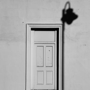 Low angle view of closed door