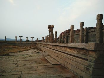 Ancient structure against clear sky