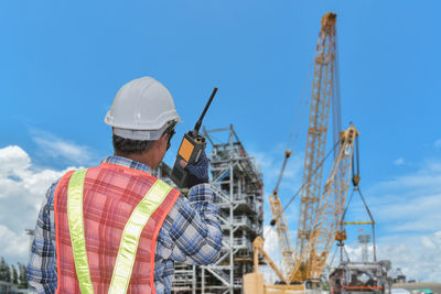 Man working at construction site