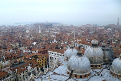 Aerial view of venice cityscape against sky