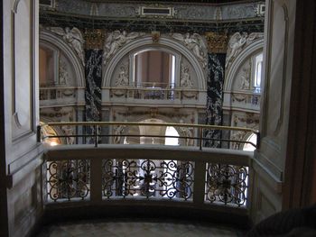 Interior of illuminated building