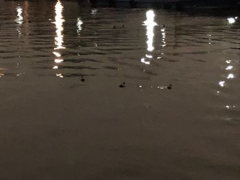 High angle view of wet sand on beach