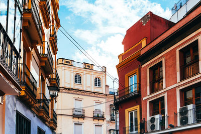 Low angle view of buildings against sky