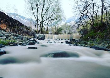 River flowing through rocks