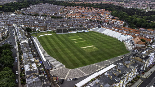 Drone shot of scarborough cricket club