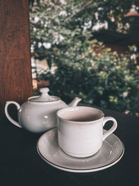 Close-up of coffee on table