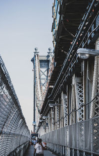 Low angle view of brooklyn bridge