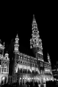 View of illuminated building at night