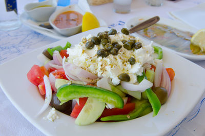 Close-up of salad in plate