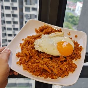 Close-up of breakfast served in plate