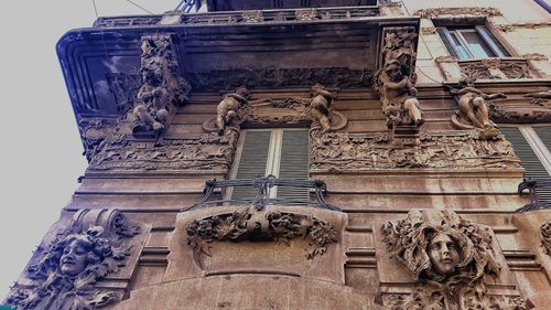Low angle view of historical building
