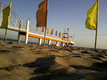 View of sea against clear sky