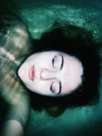 Close-up portrait of young woman