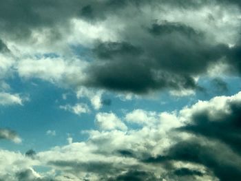 Low angle view of clouds in sky