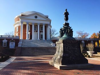 Low angle view of statue