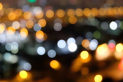 Defocused image of illuminated city