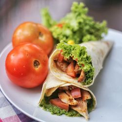 Close-up of served food