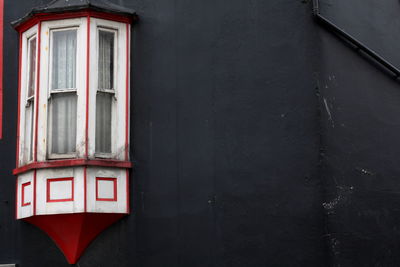 Low angle view of window on building