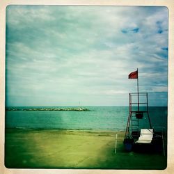 Scenic view of sea against sky