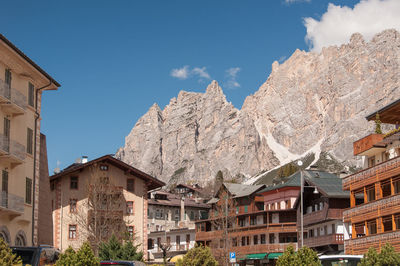 Low angle view of buildings against sky