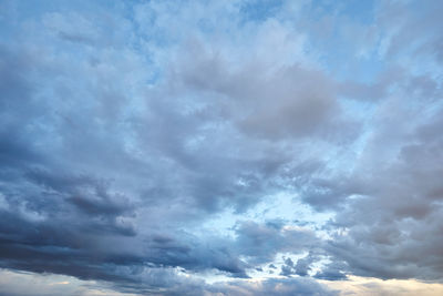 Low angle view of clouds in sky